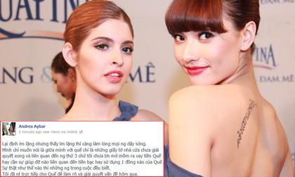 Andrea: "Chưa bao giờ vay và dùng 1 đồng nào của Quế"