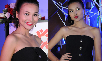 Thanh Hằng diện váy đen gợi cảm nổi bật tại sự kiện