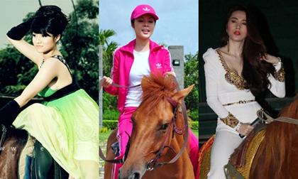 Khoảnh khắc mỹ nhân Việt tuyệt đẹp trên lưng ngựa
