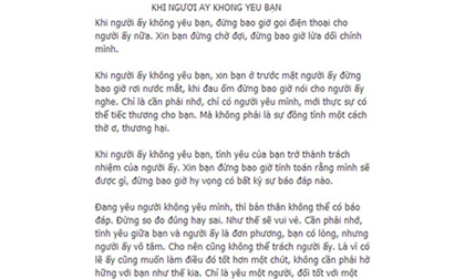Dân mạng 'sốt' với 'Khi người ấy không yêu bạn'