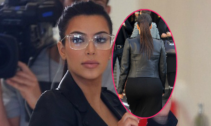 Kim  khoe dáng đồng hồ cát sexy "bất chấp" mang bầu