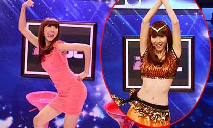 Ngọc Quyên xoạc chân, múa Ấn Độ lộ “eo con kiến”