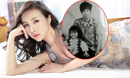 Can Lộ Lộ hãnh diện khoe ảnh thơ ấu bên cha