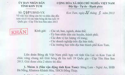 Huy động cán bộ xem bóng đá: "Tối kiến" này nguy quá!