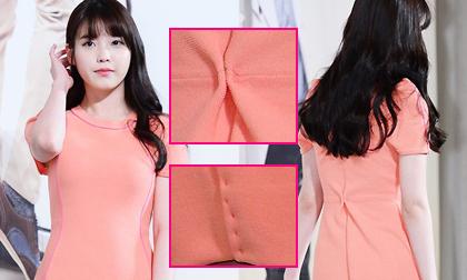 IU "bẽ mặt" vì mặc váy khâu lại nhăn nhúm