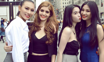 Dàn chân dài Venus quậy tưng bừng trên đường phố New York