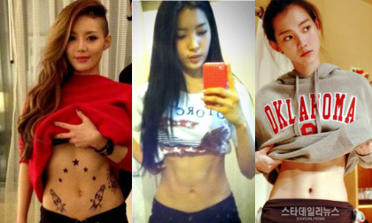 10 sao nữ Hàn trong trào lưu ‘tự sướng’ khoe cơ bụng
