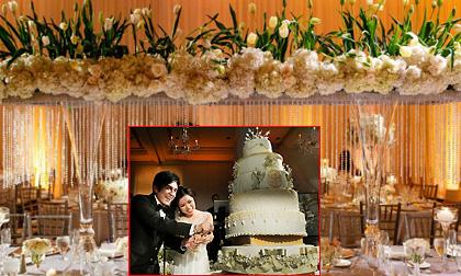 Cận cảnh bàn tiệc 'xa hoa' đám cưới 3 tỷ của Đan Trường