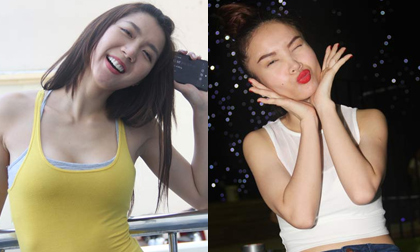 Yến Trang, Ngọc Quyên xì tin trên sàn tập