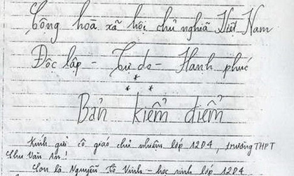 Bản kiểm điểm 'bá đạo' của một học sinh chuyên Văn