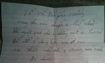 Rớt nước mắt với “thư bố gửi con khi đi học”