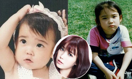 Ngắm ảnh dễ thương của IU từ thuở còn để chỏm