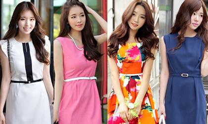 Chọn váy liền "thu nhỏ" vòng eo cho bạn gái