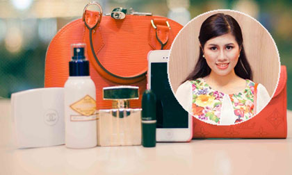 "Khám túi" LV của Hoa khôi Hồng Nhung