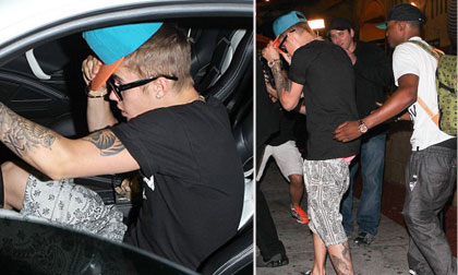 Justin bị cảnh sát truy lùng vì gây tai nạn rồi bỏ chạy