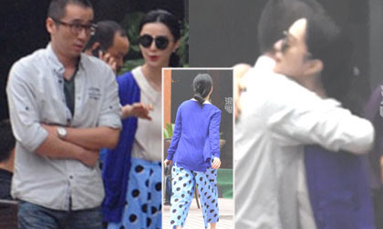 Phạm Băng mặc như bà già, thân mật với trai lạ ở quán cà phê