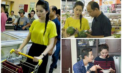 Thu Thảo tự tay đi siêu thi, trổ tài vào bếp
