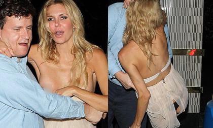 Mỹ nhân truyền hình Mỹ tụt váy vì say xỉn