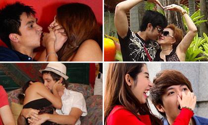 Kiểu thể hiện tình cảm "khó đỡ" của các cặp đôi sao Việt