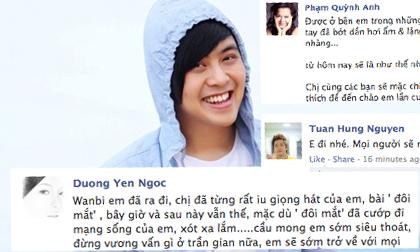 Dàn sao Việt và cộng đồng mạng tiếc thương sự ra đi của Wanbi Tuấn Anh