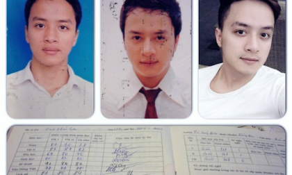 Cao Thái Sơn khoe bảng điểm và ảnh thời học sinh siêu baby