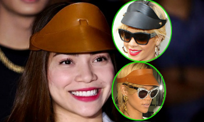 Hồ Hà "đụng" kiểu mũ Rihanna đang 'phát cuồng'
