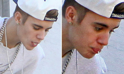 Fan "bắt quả tang" Justin Bieber vô tư "khạc nhổ"!