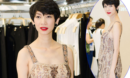 Siêu mẫu Xuân Lan "vác bụng bầu" hơn 6 tháng ra Hà Nội shopping