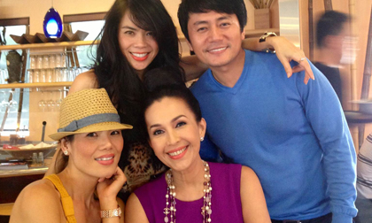 Diễm My "không tuổi" hội ngộ vợ chồng Trương Minh Cường tại Mỹ