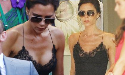 Victoria mặc 'trễ nải' khoe thân hình gầy trơ xương