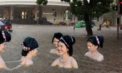 Sơn nữ tắm tiên đồng loạt kéo xuống phố Hà Nội