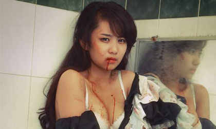 Shock bộ ảnh "cô hầu gái" bị đánh đập, mình đầy máu me