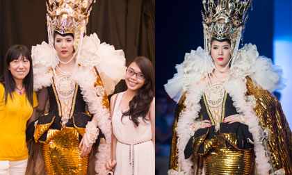 Ngọc Quyên làm vedette với trang phục nặng 50kg