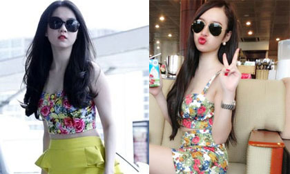 Ngọc Trinh, Angela Phương Trinh đụng áo siêu ngắn hở eo thon
