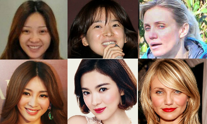 "Giật mình" khi sao lột lớp "mặt nạ" trang điểm (P2)