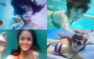 Sao Việt nín thở, khoe "đường cong" dưới nước