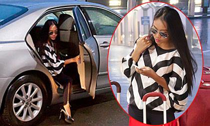 Bắt gặp Đoan Trang “nổi bần bật” bên xế hộp tại sân bay quốc tế