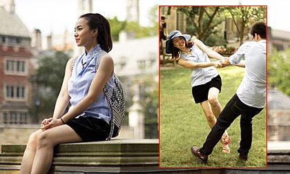 Đinh Ngọc Diệp đẹp giản dị ở đại học danh tiếng thế giới 