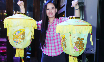 Mai Phương Thúy làm lồng đèn tặng trẻ em tết trung thu