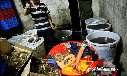 Cận cảnh quá trình SX bánh Trung thu bẩn ở Trung Quốc