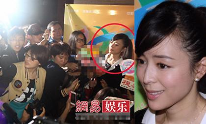 Phóng viên đùn đẩy hỗn loạn khi "săn đón" Trương Tịnh Sơ