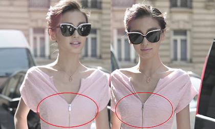 Angelababy mất điểm vì váy "bốc hơi" vòng một
