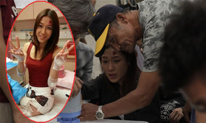 Chung Gia Hân bị thương khi đóng phim