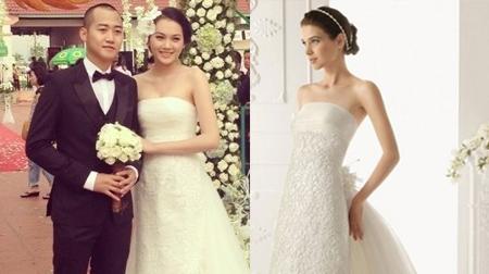 Cận cảnh chiếc váy cưới gần 60 triệu của Ngọc Thạch