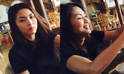 Hà Tăng vẫn vui vẻ đi ăn giữa 'bão' dư luận