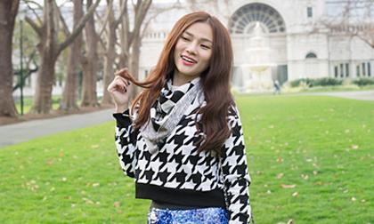 Thu Thủy khoe vẻ xinh tươi trên đất Úc