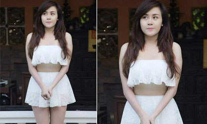 Bà Tưng khoe ảnh gợi cảm hở eo thon chân dài