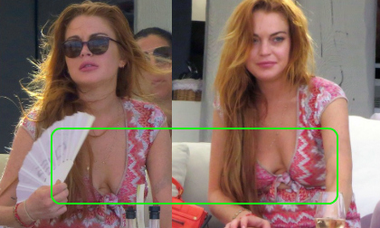 Lindsay Lohan lộ bụng to và ngực chảy tới rốn
