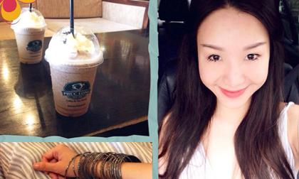 Quỳnh Trâm trang điểm lạ, tươi rói đi uống cà phê