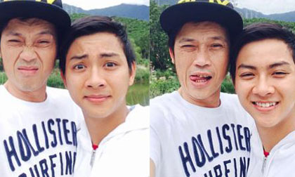 Ảnh Hoài Linh tạo dáng nhí nhố hơn cả con trai nuôi gây 'sốt'